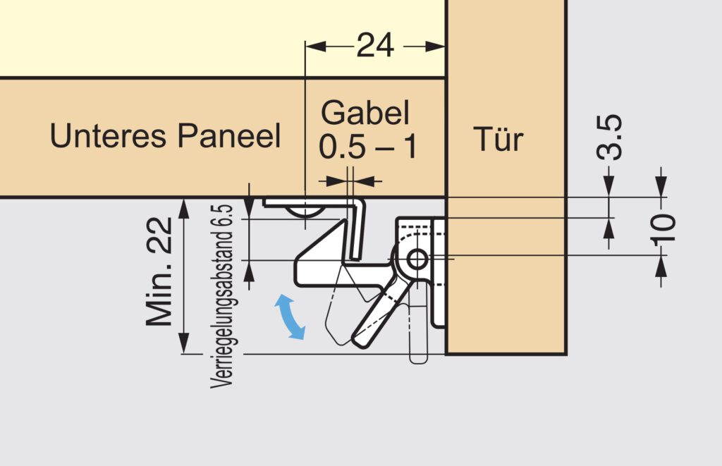 Spaklås svart, fingerlås av polyamid med motplate av stål, LL-66BL. Søknad