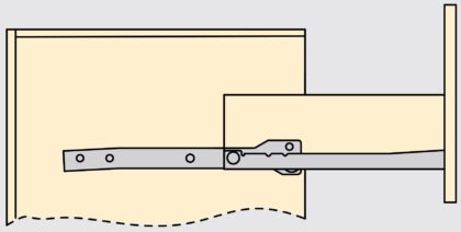 Rulleføringer, delvis forlengelse, malt svart, RAL 9005, 400 mm, 4388814 av EMUCA. Søknad