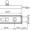 2 stk møbelbolter med knottglider, rett, med slagplate. Høykvalitets skyvebolter fra UMAXO® - Bilde 2
