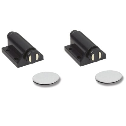 UMAXO® skyv-til-åpne døråpner fjærlås, automatisk magnetisk berøringslås Trykklås for møbler for skruing med selvklebende motstykke (rund form)
