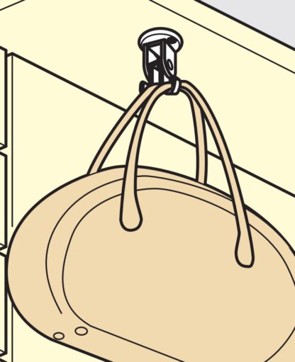 Høykvalitets roterende og svingbar krok laget av rustfritt stål V2A for vegg- og takmontering. Krok i rustfritt stål RF-U50 fra Sugatsune / LAMP® (Japan) - Bilde 5