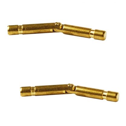 2 stk UMAXO® innboringshengsel laget av messing for smykkeskrin, små esker eller klaffer. Boretape 30.00.026, 30.00.027 og 30.00.025 fra SISO