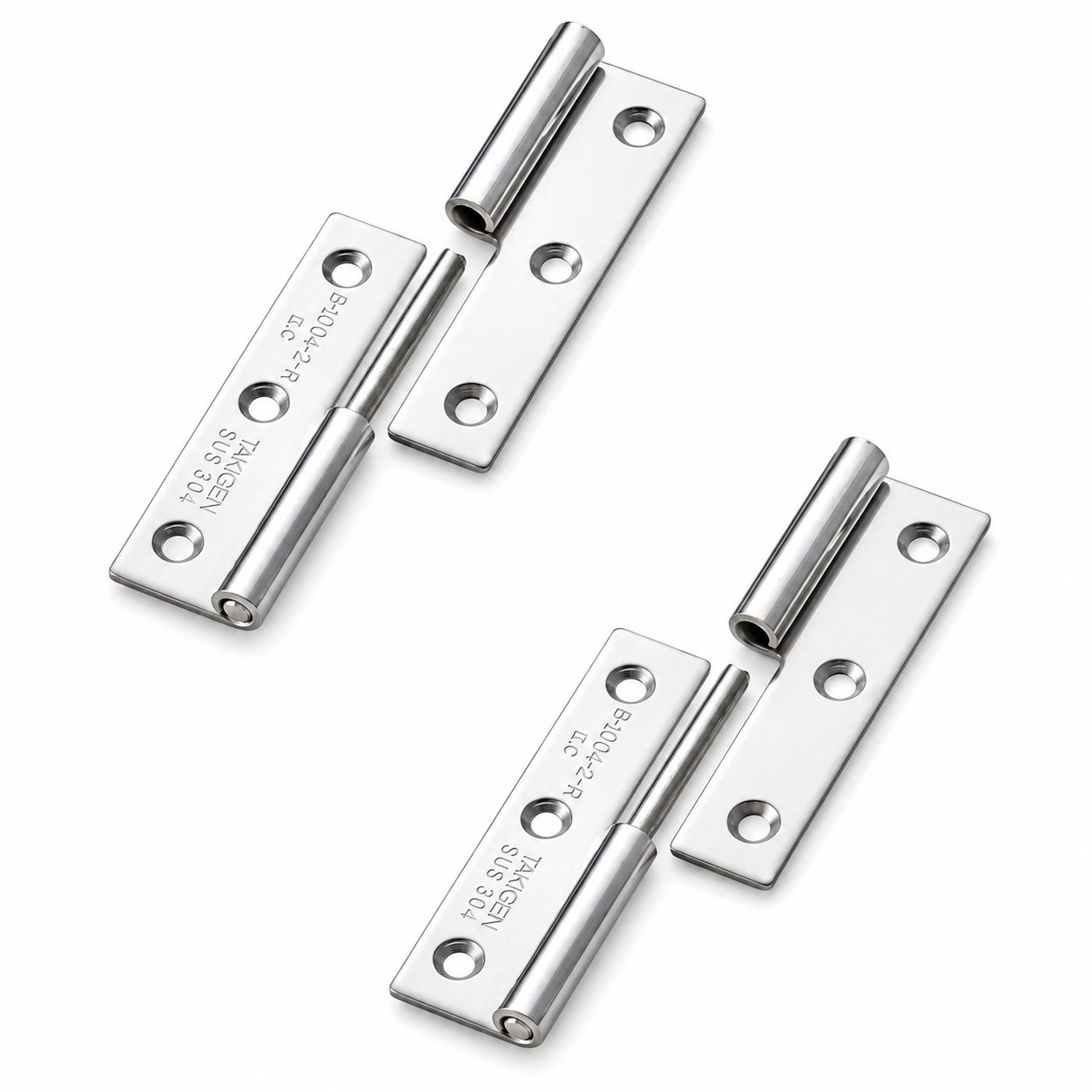 2 stykker høykvalitets plakathengsel, B-1004-2-R, høyde: 64 mm, fra TAKIGEN, lastekapasitet: 10 kg (23 lbs), versjon: høyre. Produktbilde