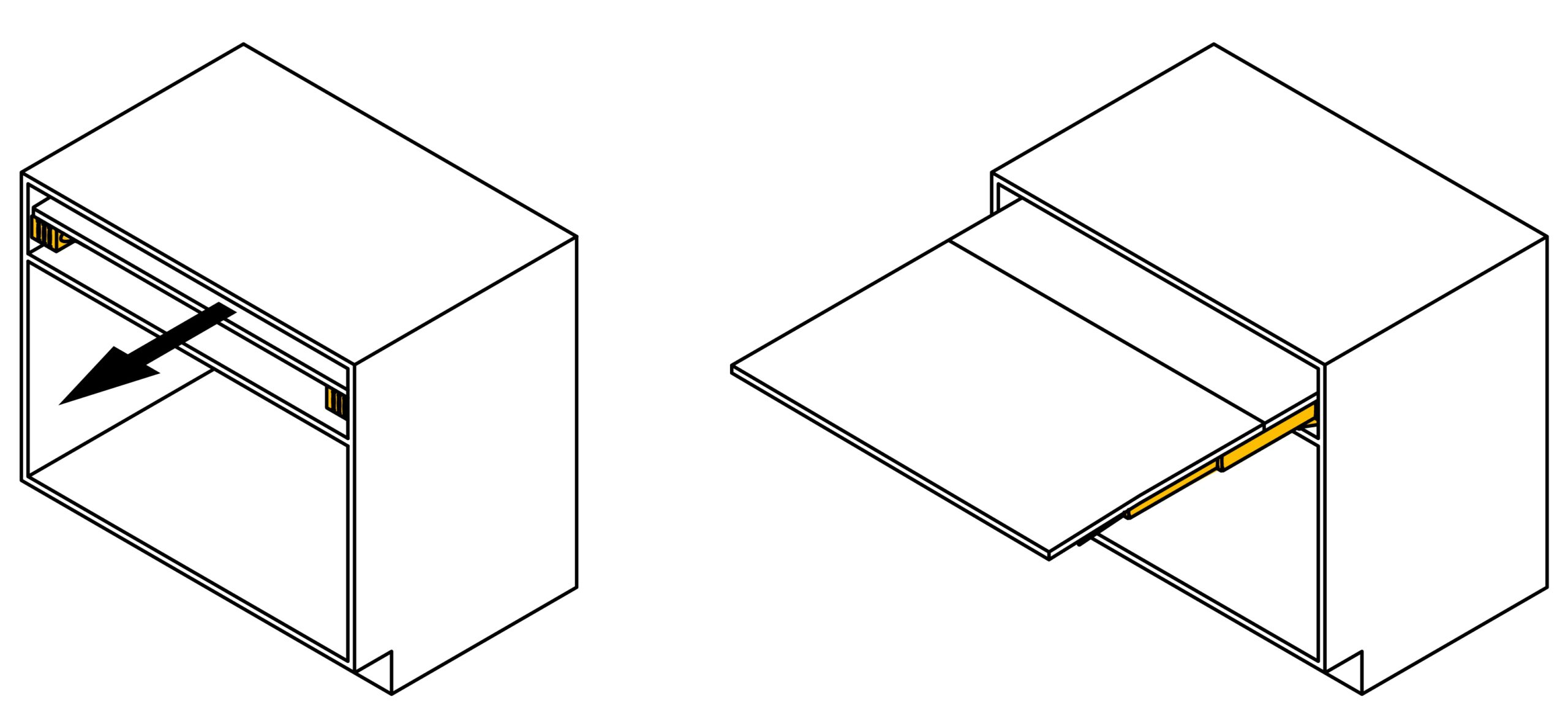 Høykvalitets uttrekkbart bordbeslag, 750 mm (29-17/32"), 2046369. Robust uttrekkbart bord for kjøkkenskap, bunnskap, kjøkkenmøbler, uttrekkbare bord, sammenleggbare bord og mye mer, fra EMUCA - Bilde 4