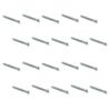 Pakke med 20 Confirmat, koblinger i ett stykke med forsenket hode for borehull ⌀3,5 mm, med sekskant SW3 mm, laget av robust stål, overflate: galvanisert, 50 mm (2″), 7011905. Møbelskrue, til skap, møbler, hyller, kroppsmøbler og mye mer, fra EMUCA