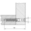 Pakke med 20 Confirmat, koblinger i ett stykke med forsenket hode for borehull ⌀3,5 mm, med sekskant SW3 mm, laget av robust stål, overflate: galvanisert, 50 mm (2″), 7011905. Møbelskrue, til skap, møbler, hyller, kroppsmøbler og mye mer, fra EMUCA - Bilde 3