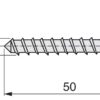 Pakke med 20 Confirmat, koblinger i ett stykke med forsenket hode for borehull ⌀3,5 mm, med sekskant SW3 mm, laget av robust stål, overflate: galvanisert, 50 mm (2″), 7011905. Møbelskrue, til skap, møbler, hyller, kroppsmøbler og mye mer, fra EMUCA - Bilde 2