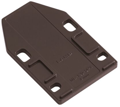 4 stk avstandsplate, laget av polyacetal, overflate: brun, 70 mm (2-3/4"), ML-120-DP4-BR. Kompenseringsplate for magnetiske snaplåser ML-120BR, ML-120W og ML-120BL fra Sugatsune, fra Sugatsune / LAMP® (Japan) - Bilde 4