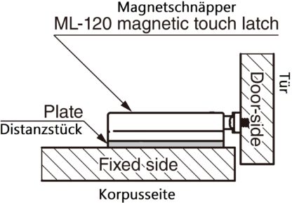 4 stk avstandsplate, laget av polyacetal, overflate: brun, 70 mm (2-3/4"), ML-120-DP4-BR. Kompenseringsplate for magnetiske snaplåser ML-120BR, ML-120W og ML-120BL fra Sugatsune, fra Sugatsune / LAMP® (Japan) - Bilde 3