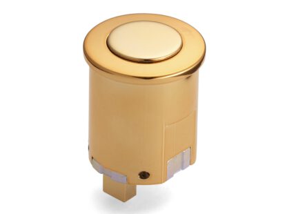 Trykknapp av høy kvalitet med håndtaksfunksjon, laget av sinklegering (ZDC), overflate: gullfarget, blank polert, PKL-08/GA og PKLW. Solid trykknapp for campingvogn, yacht og mye mer, av Sugatsune / LAMP® (Japan) - Bilde 5