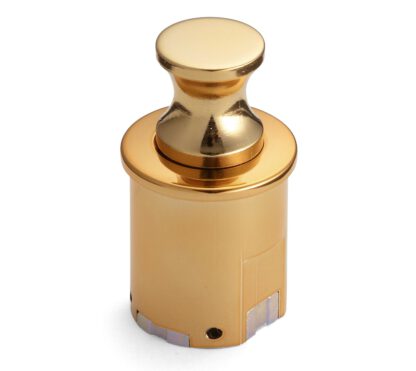 Trykknapp av høy kvalitet med håndtaksfunksjon, laget av sinklegering (ZDC), overflate: gullfarget, blank polert, PKL-08/GA og PKLW. Solid trykknapp for campingvogn, yacht og mye mer, av Sugatsune / LAMP® (Japan) - Bilde 6