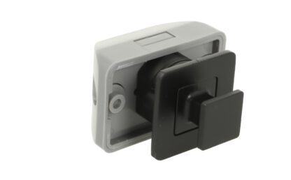 Høykvalitets trykknapp med soft-close og håndtaksfunksjon, laget av zamak, overflate: svart, finish: firkantet, 14.03.066-0. Solid trykknapp for campingvogn, yacht, privatfly og mye mer, av SISO Denmark - Bilde 5