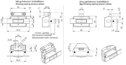 Trykknapp av høy kvalitet med soft-close og håndtaksfunksjon, laget av zamak, overflate: svart, design: rektangulær, 14.03.043-0. Solid trykknapp for campingvogn, yacht, privatfly og mye mer, av SISO Denmark - Bilde 4
