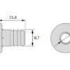 20 stk høykvalitets press-fit mutter med innvendig gjenge M6, laget av stål, overflate: galvanisert, 13,6 mm (17/32"), 8066705. Praktisk drivhylse med krage for møbeltilkoblinger og mye mer, fra EMUCA - Bilde 2