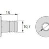 20 stk høykvalitets press-fit mutter med innvendig gjenge M8, laget av stål, overflate: galvanisert, 20 mm (25/32"), 8029105. Praktisk innstikkshylse med krage for møbeltilkoblinger og mye mer, fra EMUCA - Bilde 2