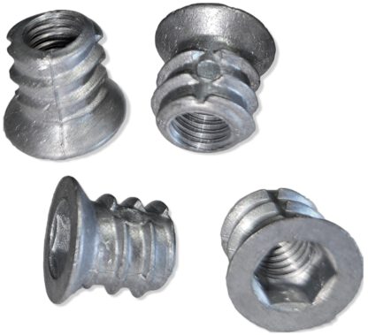20 stykker av høy kvalitet skru-in socket med M6 innvendig gjenge, motsenket hode med sekskant sokkel og dekselkant, laget av solid støpt sink, 10 mm (0,4 "), 8028001. Skrumutter til møbler, trepanel, sponplater, bord og mye mer, fra EMUCA - Bilde 4
