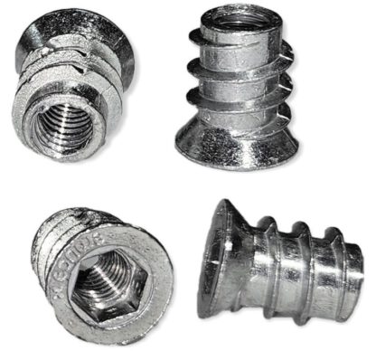 20 stykker skruehylse av høy kvalitet med M6 innvendig gjenge, forsenket hode med sekskantkontakt og dekkkant, overflate: galvanisert, 13 mm (0,6 "), 8008005. Skrumutter til møbler, trepanel, sponplater, bord og mye mer, fra EMUCA - Bilde 4