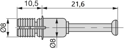 20 stk ekspansjonsbolter, laget av stål og plast, overflate: galvanisert, 21,6 mm (27/32"), 5912805. Utvidbart koblingsanker for eksentriske koblinger, hyller, skapdeler og mye mer, av EMUCA - Bilde 2