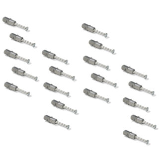 20 stk ekspansjonsbolter, laget av stål og plast, overflate: galvanisert, 31,6 mm (1-1/4"), 5912905. Smørbart koblingsanker for eksentriske koblinger, hyller, skapdeler og mye mer, av EMUCA