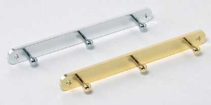 Klesstativ av høy kvalitet med tre kroker, med sfæriske krokspisser, overflate: sølvfarget, 240 mm (9,5"), MBF240-S.
Klesstang for gang, kontor, hotell, restaurant, soverom og mye mer, av Sugatsune / LAMP® (Japan) - Bilde 3