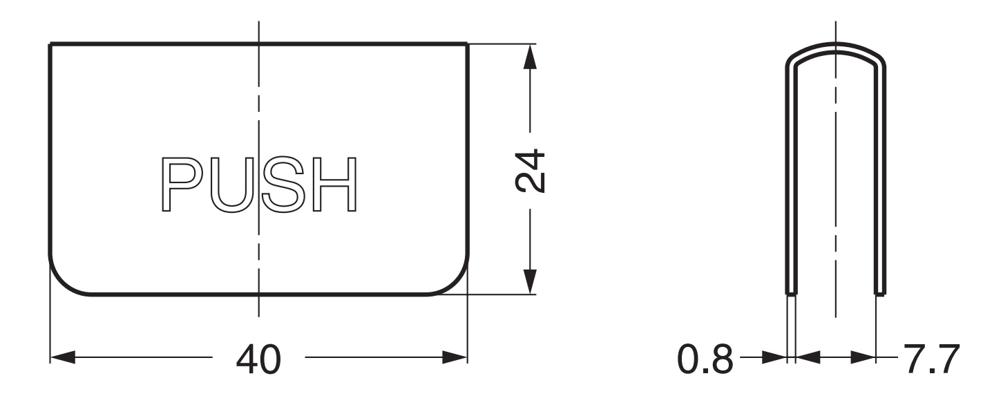Motplate for glasstykkelse 5 mm (13/64"), laget av stål, overflate: forkrommet, 40 mm (1-37/64"), K-130CR. Motstykke til vitrinedør, magnetisk fluesnapper og mye mer, av Sugatsune / LAMP® (Japan) - Bilde 2