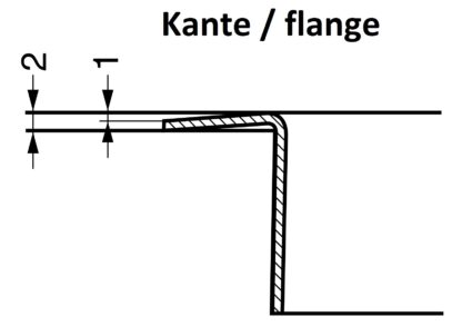 Høykvalitets søppelklaff med myk lukking, laget av rustfritt stål, overflate: satengmatt, design: rundformet, AD-GD015-HL. Selvlukkende søppelklaff i rustfritt stål, for kjøkkenmøbler, legekontorer og mye mer, fra Sugatsune / LAMP® (Japan) - Bilde 4