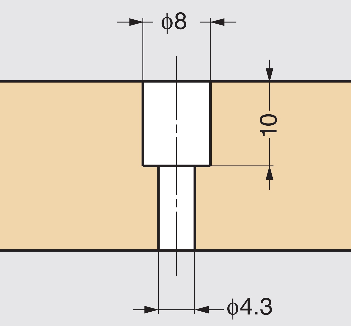 Høykvalitets rektangulært håndtaksskall laget av solid sinklegering, overflate: hvit bronse, satengmatt, 130 mm (5,2") UTZ-130WB. Møbelhåndtak UTZ-130WB for skuff, skap, kontormøbler, soveromsmøbler, kjøkkenmøbler, av Sugatsune / LAMP® (Japan) - Bilde 3
