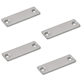 4 stk korrosjonsbestandig magnetisk motplate belagt med rustfritt stål SUS304 (V2A), MC-JM49. Rustfritt magnetisk motstykke for magnetiske låser, magnetisk lås, skapdør og mye mer, av Sugatsune / LAMP® (Japan)