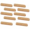 10 lange tredybler laget av bøketre, overflate: ribbet, 30 mm (1,2″) 9095678. Trepinne 9095678 for trepaneler, vedkobling, møbelkonstruksjon, hyllekonstruksjon, fra EMUCA