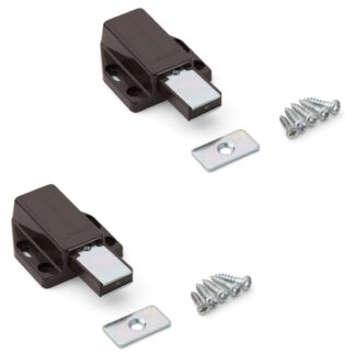 motplate, overflate: brun, 38 mm (1-1/2"), ML-80BR. Push-to-open døråpner for møbeldører, skapdører og mye mer, av Sugatsune / LAMP® (Japan)