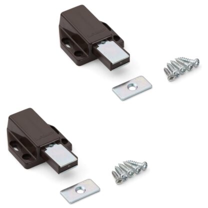 motplate, overflate: brun, 38 mm (1-1/2"), ML-80BR. Push-to-open døråpner for møbeldører, skapdører og mye mer, av Sugatsune / LAMP® (Japan)