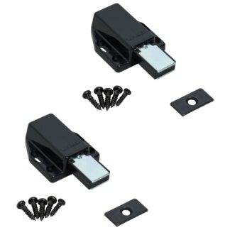2 stk. magnetiske trykknapper av høy kvalitet, inkl. Push-to-open døråpner for møbeldører, skapdører og mye mer, av Sugatsune / LAMP® (Japan)