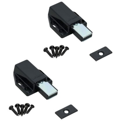 2 stk. magnetiske trykknapper av høy kvalitet, inkl. Push-to-open døråpner for møbeldører, skapdører og mye mer, av Sugatsune / LAMP® (Japan)
