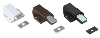 2 stk. magnetiske trykknapper av høy kvalitet, inkl. Push-to-open døråpner for møbeldører, skapdører og mye mer, av Sugatsune / LAMP® (Japan) - Bilde 3