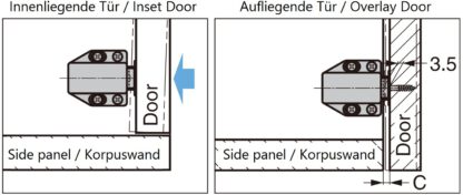 2 stk. magnetiske trykknapper av høy kvalitet, inkl. Push-to-open døråpner for møbeldører, skapdører og mye mer, av Sugatsune / LAMP® (Japan) - Bilde 4