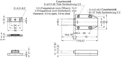 2 stk. magnetiske låselåser, inkl. Push-to-open døråpner for møbeldører, skapdører og mye mer, av Sugatsune / LAMP® (Japan) - Bilde 2