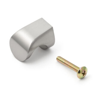 Høykvalitets møbelknotthåndtak laget av sinklegering, overflate: hvit bronse, satengmatt, 21 mm (0,9″) MKZ-21WB. Håndtaksknapp i sinklegering for skuff, møbeldør, kjøkkenskap, kontorskap og mye mer av Sugatsune / LAMP® (Japan)
