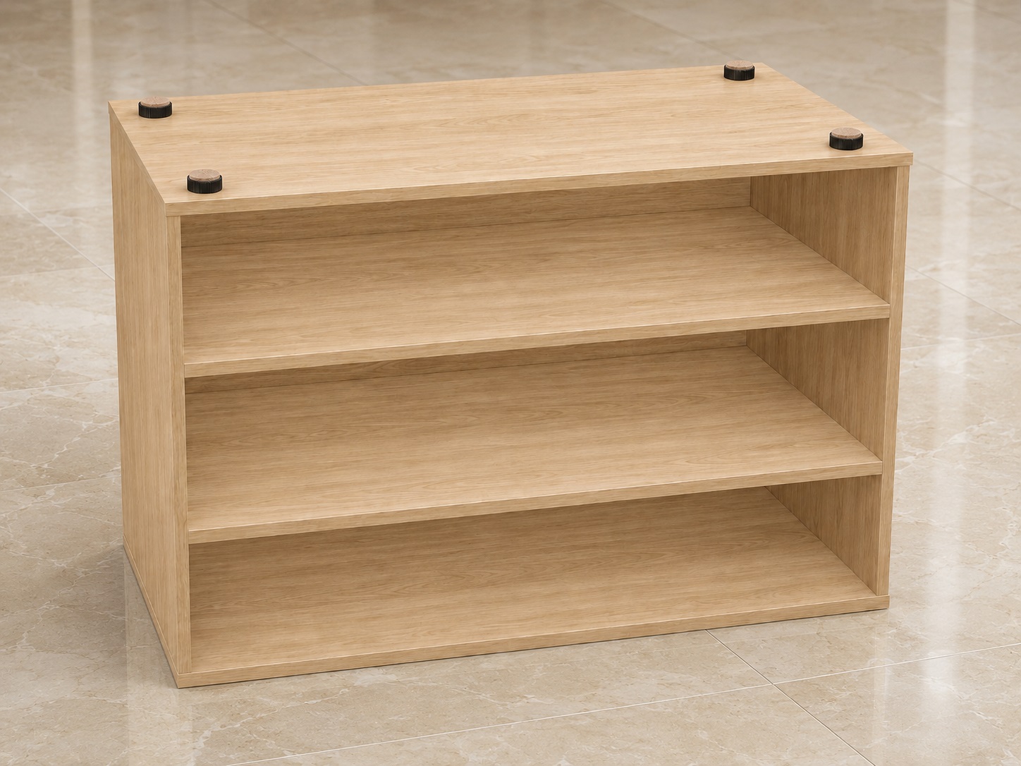 4 solide møbler, lastekapasitet: 600 kg (1323 lbs), overflate: svart, ⌀25 mm (63/64"), versjon: med filtpute, B573-25-BK. Justerbar base for møbler, bord, skap, bordben og mye mer, av Kojima (Japan) - Bilde 6