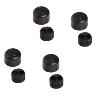 4 Stück robuster Möbelversteller, B571-19-BK, Durchmesser: ⌀19 mm, von Kojima, Tragkraft: 400 kg (882 lbs), schwarz, Ausführung: Standard. Produktbild