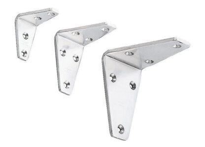 2 stk korrosjonsbestandig robust monteringsbrakett, laget av solid rustfritt stål, lastekapasitet: 16 kg (for 2 stk.), overflate: satengmatt, SV-40S.
Hyllebrakett for hylle, skillevegg og mye mer, av Sugatsune / LAMP® (Japan) - Bilde 4
