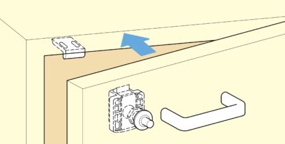 Trykknapplukking for tykke møbeldører fra 22 til 25 mm, overflate: brun, SL-B251-BR. Push-Latch for bobilkonvertering, yachtinteriør, campingvognmøbler og mye mer, av Sugatsune / LAMP® (Japan) - Bilde 6