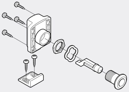 Trykknapplukking for dørtykkelse fra 18 til 21 mm, overflate: brun, SL-B211-BR. Push-Latch for bobilkonvertering, yachtinteriør, campingvognmøbler og mye mer, av Sugatsune / LAMP® (Japan) - Bilde 4