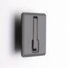 Høykvalitets firkantet fjærhengslet krok for innfelling, overflate: svart, satengmatt, 64 mm (2,6″), NF-K64-BL. Firkantet sammenleggbar krok med automatisk lukking, for småhus, bobil, yacht og mye mer, fra Sugatsune / LAMP® (Japan) - Bilde 2