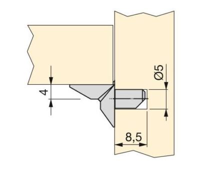 Pakke med 25 hyller i sinklegering, finish: nikkelbelagt, 5 mm (0,2 tommer) 8114207. Hyllestøtte 8114207 for hullrekke, hyller, hyller, skapbunner, hyller, skap, hyller, fra EMUCA - Bilde 3