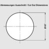 Høykvalitets deksel for avfallsbeholder, ringformet, Ø136 mm, for montering i benkeplate. Sugatsune / LAMP® (Japan) gjennomføring av søppelbøtte i solid rustfritt stål - Bilde 6
