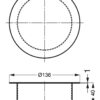 Høykvalitets deksel for avfallsbeholder, ringformet, Ø136 mm, for montering i benkeplate. Sugatsune / LAMP® (Japan) gjennomføring av søppelbøtte i solid rustfritt stål - Bilde 5