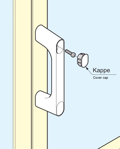 2 robuste deksler laget av PBT-plast, lyseblå, 22,2 mm (0,9″) KMHC-BU. Deksel KMHC-BU for industrihåndtak, enhetshåndtak, fra Sugatsune / LAMP® (Japan) - Bilde 3