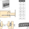 Rullesleider, delvis forlengelse, lakkert svart, RAL 9005, 450 mm (17,8 tommer). Styreskinner i stål med delvis uttrekk, for treskuffer, uttrekkbare hyller, treskuffer, kjøkkenmøbler, kontormøbler, stuemøbler, fra EMUCA - Bilde 6