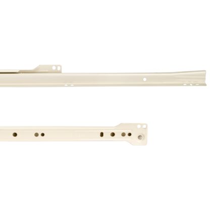 Rullesleider, delvis forlengelse, hvitmalt, RAL 9001, 400 mm (15,8 tommer). Styreskinner i stål med delvis uttrekk, for treskuffer, uttrekkbare hyller, treskuffer, kjøkkenmøbler, kontormøbler, stuemøbler, fra EMUCA - Bilde 3