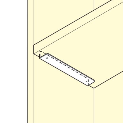 2 stk. hyllebraketter i rustfritt stål av høy kvalitet, laget av solid rustfritt stål, lastekapasitet: 130 kg (287 lbs), 380 mm (15"), SSA-380H. Hyllestøtte for bad, hotell, badstue, utendørs og mye mer, av Sugatsune / LAMP® (Japan) - Bilde 4